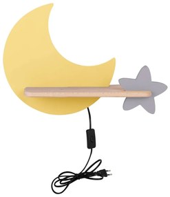 LED Детски аплик с рафт MOON LED/5W/230V