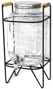 Стъклен диспенсър 4L с метална стойка (K9945-4)
