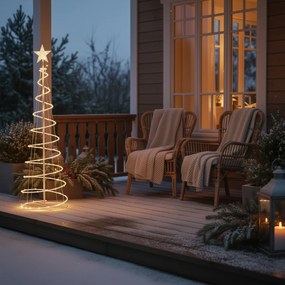 Коледна елха бяла с LED IP44 - Puno