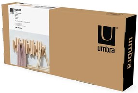 Закачалка за стена от борова дървесина в естествен цвят Picket - Umbra
