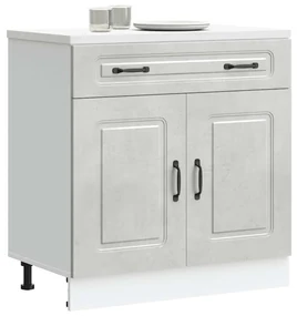 853501 vidaXL Кухненски шкаф, "Kalmar", бетонно сив, инженерно дърво