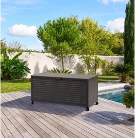 Градинска ракла Hesperide Edenio, Водоустойчива кутия за съхранение, 1070 L - Графит