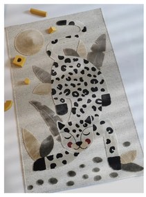 Бежов детски килим 80x125 cm Little Jaguar – Nattiot