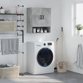 829912 vidaXL Стенен шкаф, бетонно сив, 60x31x70 см, инженерно дърво
