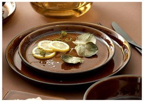 Черна/в кехлибарен цвят глинена чиния ø 27 cm Gastro Black/Amber – Bitz