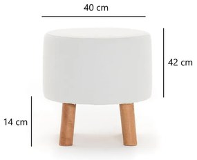 Бяла табуретка Silindir – Balcab Home