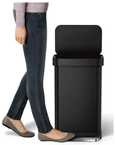 Стоманен кош за отпадъци с педали 45 л - simplehuman