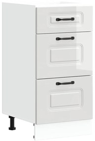 854242 vidaXL Кухненски шкаф, "Kalmar", бял гланц, инженерно дърво