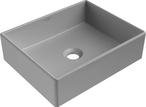 Mexen Goya монтирана върху плот мивка 40 x 32 см, светло сиво матово - 22184061