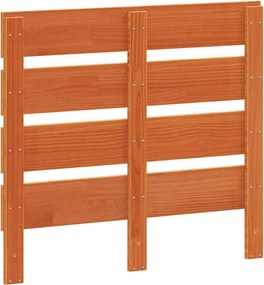 Горна табла за легло, восъчнокафява, 90 см, масивно дърво бор