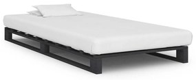 Sonata Палетна рамка за легло, сива, бор масив, 100х200 см