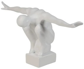 Декорация за маса 19,5x16x38,5 см смола/bяла