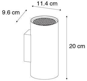 Дизайнерски кръгъл стенен аплик черен - Sab Honey