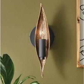 Quintiesse QN-WILLOW1-CBK - Стенно осветително тяло WILLOW 1xE14/40W/230V златисто/черно