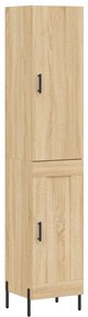 3199116 vidaXL Висок шкаф, сонома дъб, 34,5x34x180 см, инженерно дърво