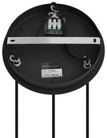 Висяща лампа в стил Арт Деко черна с опушено стъкло кръгла 3-светлина - Vidro