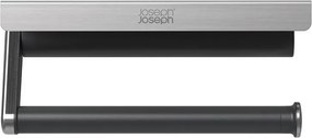 Стенен пластмасов държач за кухненска хартия в сребрист цвят RollGrip – Joseph Joseph