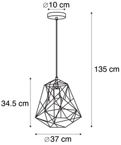 Индустриален висящ аплик златен - Framework Basic
