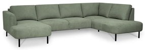 Зелен ъглов диван (десен ъгъл/"U" форма) Hero – Scandic