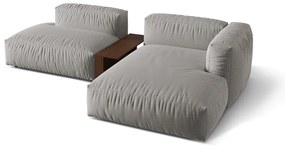 Светлосив модулен ъглов диван (десен ъгъл) Martina – Micadoni Home