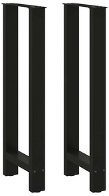 4013336 vidaXL Крака за бар маса, черни, 2 бр., 40 x (100-101) см, стомана