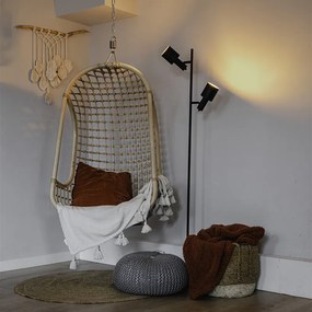 Модерна подова лампа черна 2-светлина - Stijn