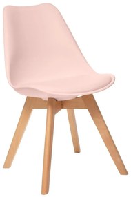 Трапезен стол atmosphera Baya, Полипропилен, Бук - Розов