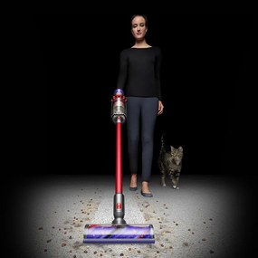 Вертикална прахосмукачка Dyson V10 Origin 394464-01, 525W, 151AW, 0.76l, 125000 об/мин, 60 мин, 3 режима, Motorbar четка, Никел/червен