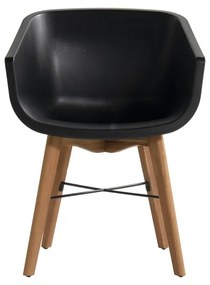 Черни пластмасови градински столове в комплект от 2 броя Amalia - Hartman