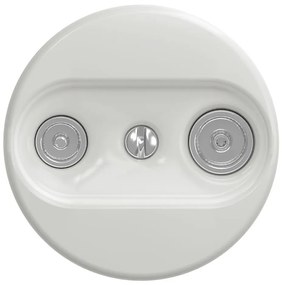 Kliklap - Ретро ТВ+R участващ контакт без рамка, бял