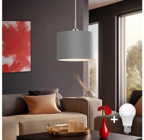 Eglo - LED Пендел TUNJA 1xE27/60W/230V сив