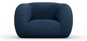 Син фотьойл от плат bouclé Essen - Cosmopolitan Design