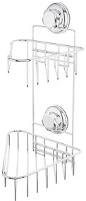 Ъглов самоносещ метален рафт за баня в сребристо Bestlock Bath - Compactor