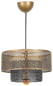 Пендел 1xE27/40W/230V златист/черен