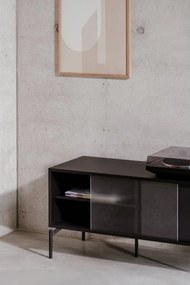 Черна маса за телевизор 116x55x42 cm Met Mini – noo.ma