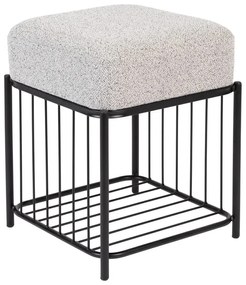 Светлосива табуретка Milou – White Label