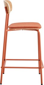 Бар столове в комплект от 2 броя в червен и естествен цвят (височина на седалката 66 см) Adriana - Marckeric