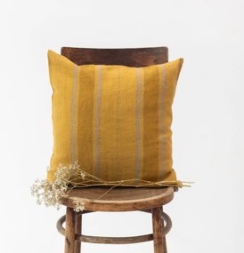Ленена калъфка за възглавница 40x40 cm Amber Bronze Stripes – Linen Tales