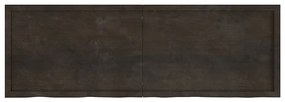 363843 vidaXL Стенен рафт тъмнокафяв 180x60x(2-6) см обработен масивен дъб