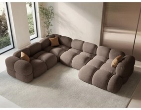 Кафяв ъглов диван (ляв ъгъл/U форма) Loretto – Cosmopolitan Design