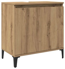 857118 vidaXL Шкаф за мивка Artisan Oak 58x33x60 cm Инженерна дървесина