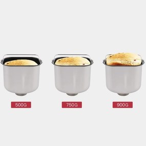 Хлебопекарна Nictemaw Baking Master, 550W, 25 програми, 3 степени, 500/750/900 гр, LCD, Отложен старт 13ч, Автоматичен дозатор, Сребрист