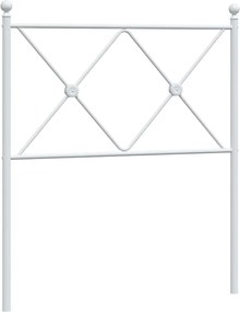 376577 vidaXL Метална резервна табла за легло, бяла, 75 см