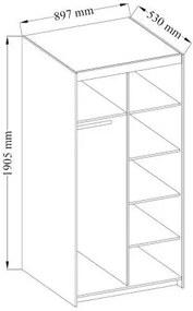 Гардероб Ester 2D 2 врати-Leuko