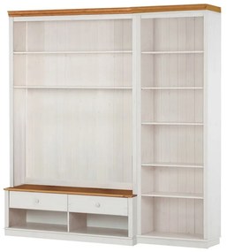 Бял TV комплект от от масивен бор 214x223 cm Anita – Støraa