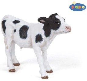 Papo - Фигурка черно бяло теленце 51149