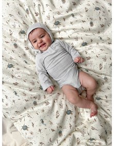 Светложълто детско спално бельо от органичен памук 70x100 cm Sea Garden – Cam Cam Copenhagen