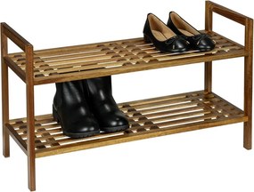 Стелаж за обувки от масивна акация в естествен цвят 69x40,5x27 cm Fondi – Wenko
