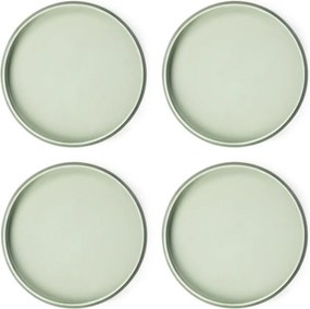Зелени глинени чинии в комплект 4 бр. ø 22 cm Aura Rondo – Bonami Selection