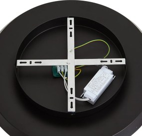 Модерна таванна лампа матово черна с LED 3-степенно димиране - Sombra